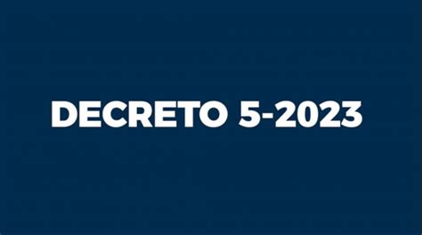 decreto 5/2023 28 junio